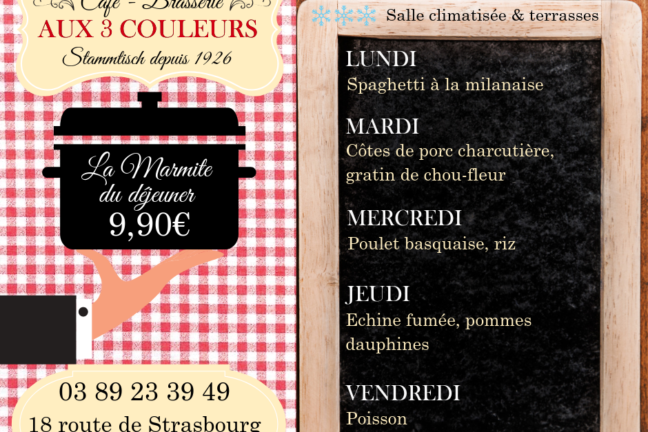 brasserie Aux 3 Couleurs colmar platsdujour brasserie Aux 3 Couleurs colmar platsdujour
