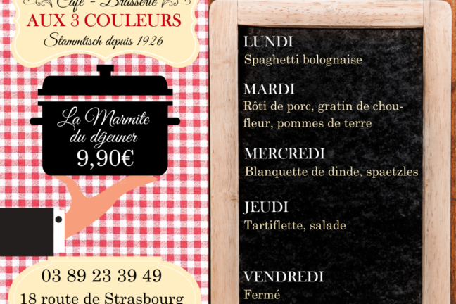 Marmites du déjeuner brasserie Colmar